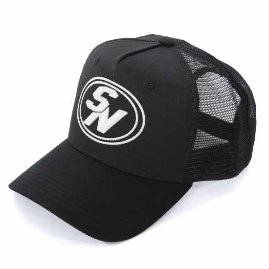 Societe Noir Men's Mesh Trucker Cap White/Black 