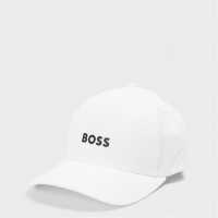 Boss Mens Seth Cap Embroidered Logo White 100 
