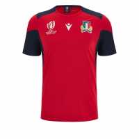Macron Italy Rugby Training Shirt 2023 2024 Adults  Mens Rugby Clothing
