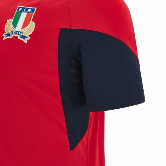 Macron Italy Rugby Training Shirt 2023 2024 Adults  Mens Rugby Clothing