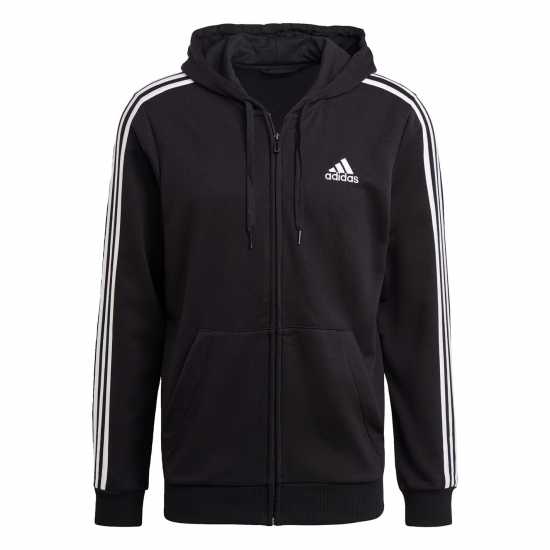 Adidas Essentials French Terry 3-Stripes Full-Zip Hoodie  