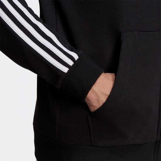 Adidas Essentials French Terry 3-Stripes Full-Zip Hoodie  