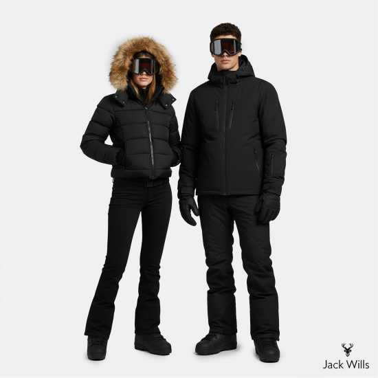 Ски Очила Маска Jack Wills Over Glasses Compatible Anti-Fog Uv Protection Ski Goggles Черно 