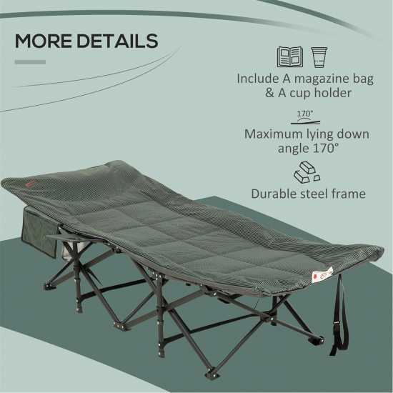 Outsunny Foldable Padded Camping Bed