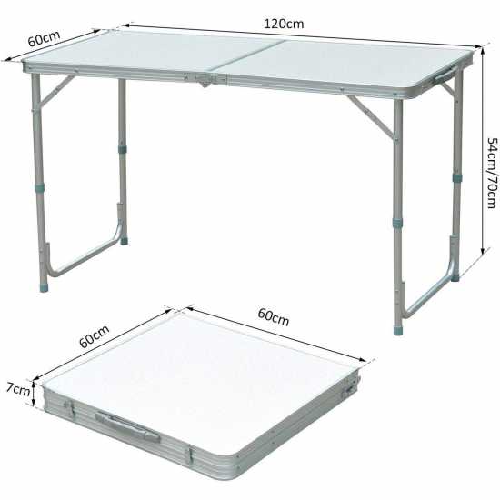Outsunny Portable Aluminium Foldable Table