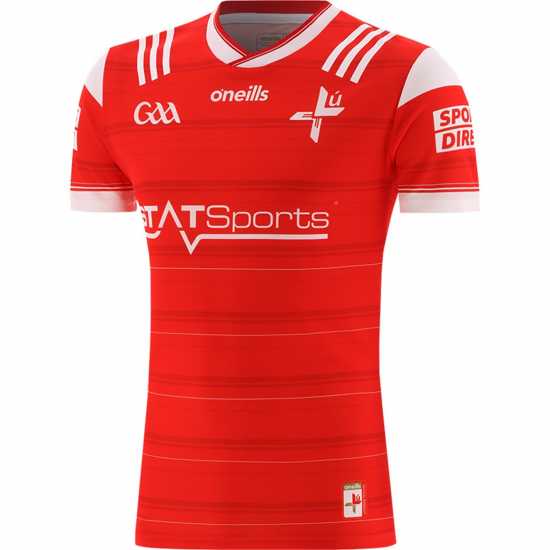Oneills Louth Gaa Home Tight Fit Jersey 2023 2024 Adults  Мъжки ризи