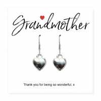 Grandmother Heart Earrings & Gift Card 615-Cdss-Fh