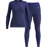 Odlo Performance Baselayer Set Womens Скипърско синьо 