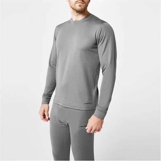 Campri Външен Слой Мъже Thermal Baselayer Top Mens Сиво 