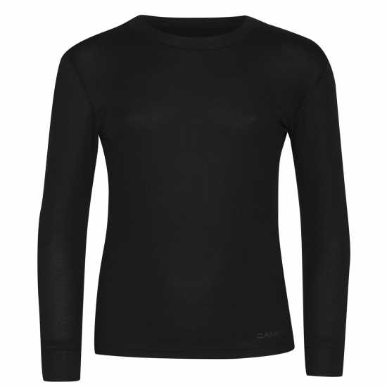 Campri Външен Слой Деца Thermal Baselayer Top Junior Черно Детски основен слой дрехи