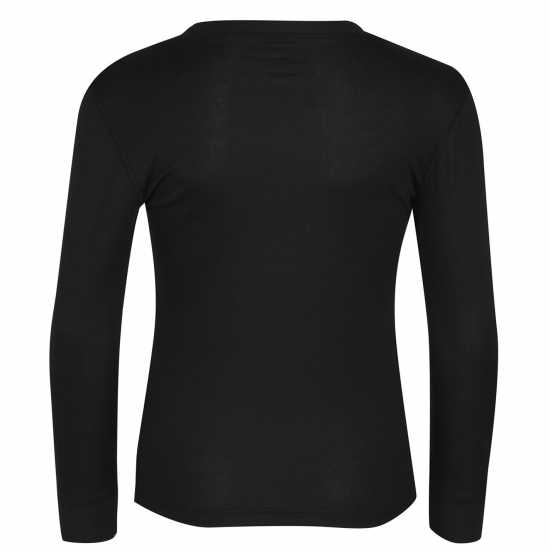 Campri Външен Слой Деца Thermal Baselayer Top Junior Черно Детски основен слой дрехи