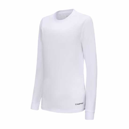 Campri Външен Слой Деца Thermal Baselayer Top Junior Бяло Детски основен слой дрехи