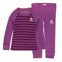 Odlo Warm Set Juniors Purple Детски основен слой дрехи