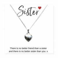Heart Necklace & Sister Gift Card 613-Cdss-Nkhrt
