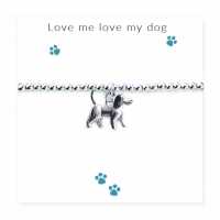 Love Me Love My Dog Bracelet & Message Card 800-Cd