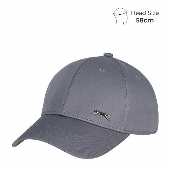 Slazenger Classic Metal Badge Baseball Cap Сиво Шапки с козирка