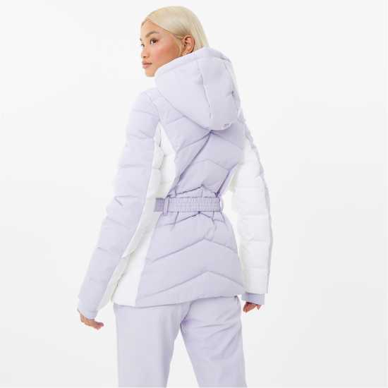 Long Sleeve Hooded Ski Puffer Lilac Дамски грейки