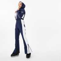 Jack Wills Stripe Ski Suit Navy Дамски грейки