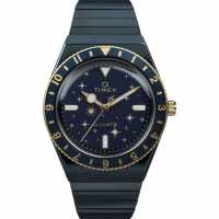Timex Q  Celestial 36Mm Blue Expansion Band Watch