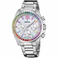 Festina Ръчен Часовник Lady Chrono Rainbow Bezel Watch F20606/2  Бижутерия