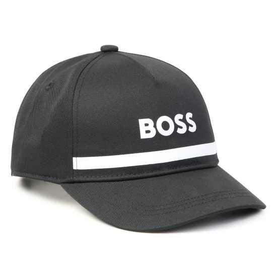 Hugo Boss Шапка С Козирка Момчета Boss Logo Print Cap Junior Boys Черно 09B Шапки с козирка