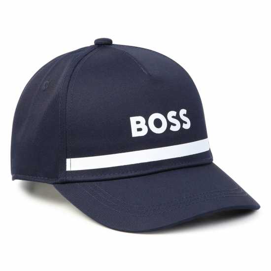 Hugo Boss Шапка С Козирка Момчета Boss Logo Print Cap Junior Boys Нави 849 Шапки с козирка