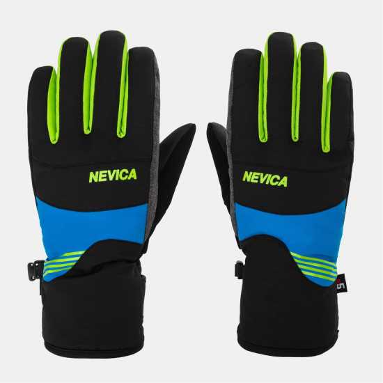 Nevica Meribel Ski Glove Juniors Black/Blue Nevica Meribel Ski Glove Juniors Black/Blue