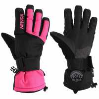Sale Nevica Brixen Ski Gloves Junior Black/Pink Ски