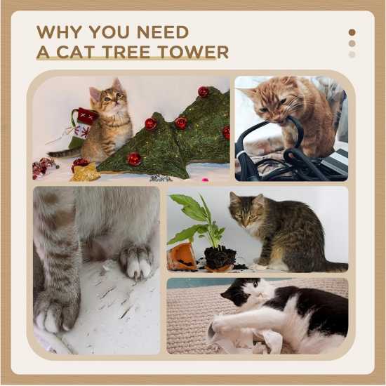 Pawhut 91Cm Cat Tower Scratching Posts Brown Магазин за домашни любимци