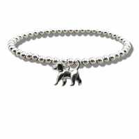 Walking Dog Silver Beaded Bracelet Np-Sbwkdog  Бижутерия