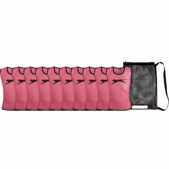 Slazenger Bibs & Storage Bag Pack Pink Футболни аксесоари