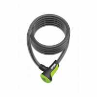 Neon Coil Cable Locks Green Колоездачни аксесоари
