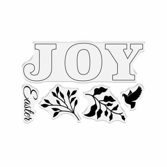 Joy At Easter -5Inch X 2.8Inch Clear Acrylic Stamp