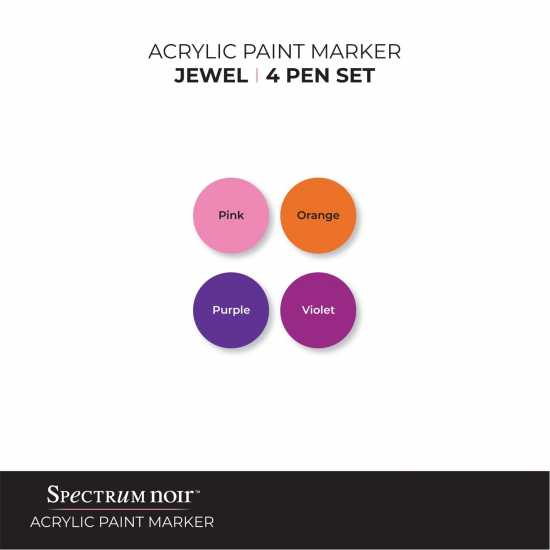 Spectrum Noir Acrylic Paint Marker (4Pc)-Jewel