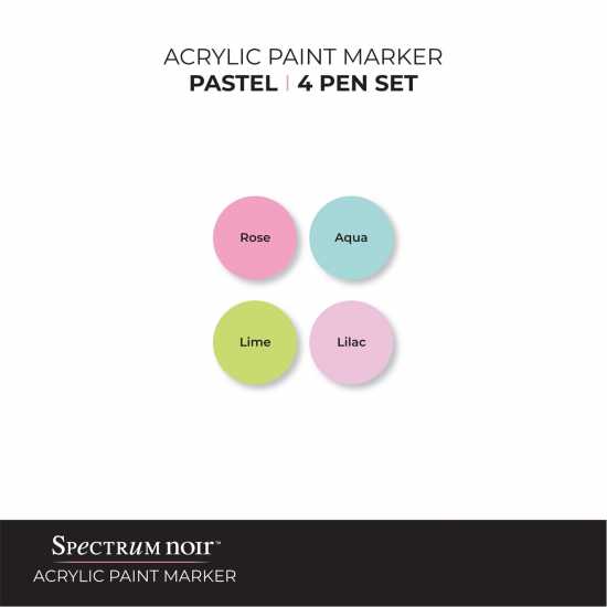 Spectrum Noir Acrylic Paint Marker (4Pc)-Pastel