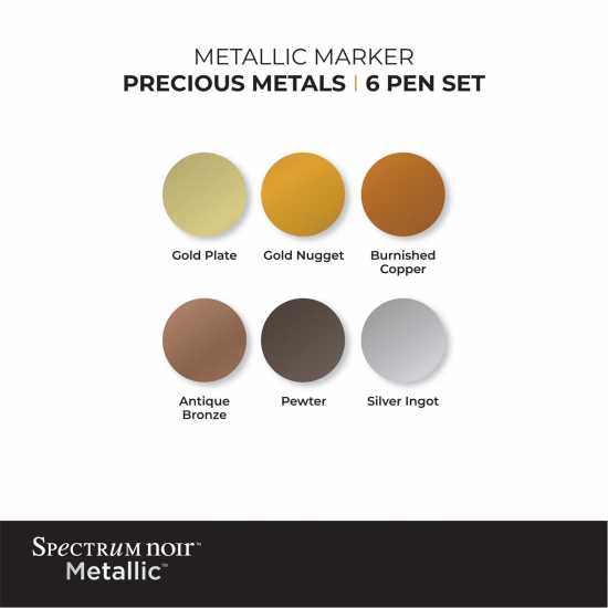 Metallic Markers By Spectrum Noir (6Pk) - Precious  Подаръци и играчки