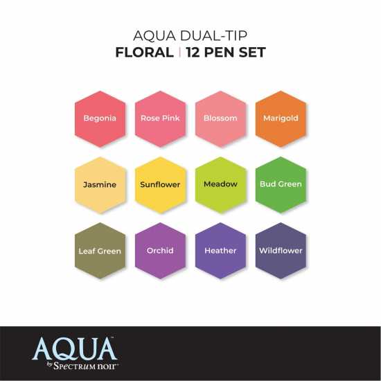 Aqua By Spectrum Noir 12 Pen Set - Floral  Подаръци и играчки