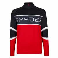 Spyder Мъжки Полар С Цип Premier Half Zip Fleece Mens Black/Red Мъжки полар