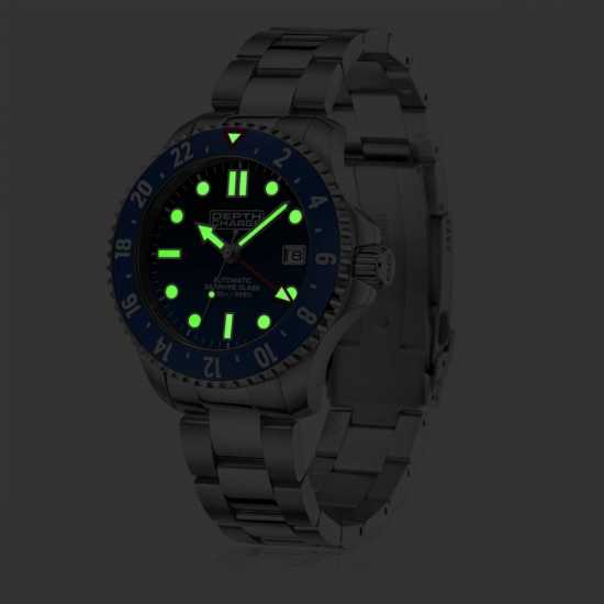 Depth Charge Charge Stainless Steel Blue Dial Dive Watch  Часовници
