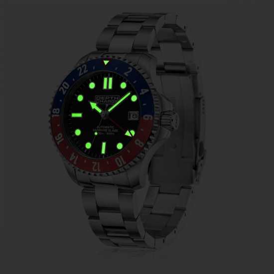 Depth Charge Depth Charge Stainless Steel Black Dial Dive Watch  Бижутерия