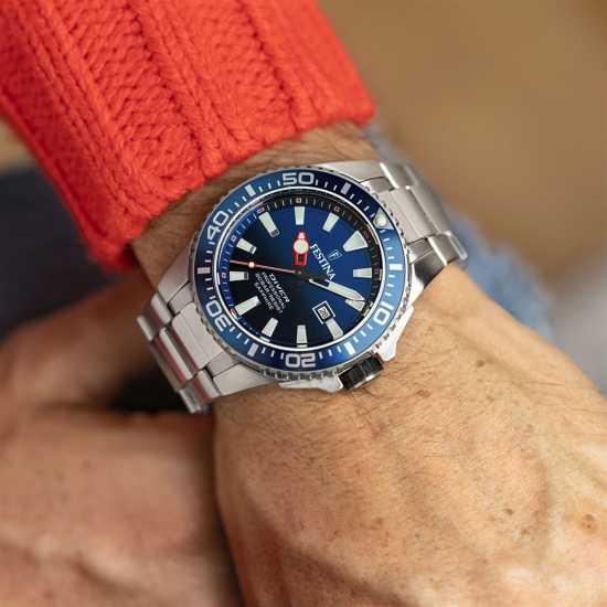 Festina Mens  Divers Watch With Steel Bracelet  Бижутерия
