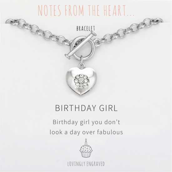 Nfth Birthday Girl Heart Engraved Bracelet  Бижутерия