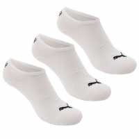 Puma 3 Бр. Детски Чорапи За Маратонки 3 Pack Trainer Socks Junior Бяло Детски чорапи