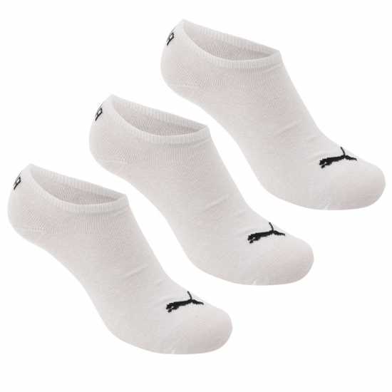 Puma 3 Бр. Детски Чорапи За Маратонки 3 Pack Trainer Socks Junior White Детски чорапи