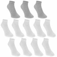 Donnay Trainer Socks 12 Pack Junior White Детски чорапи