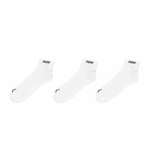 Puma 3Бр 3/4 Мъжки Чорапи 3 Pack Quarter Socks Mens Бяло Мъжки чорапи