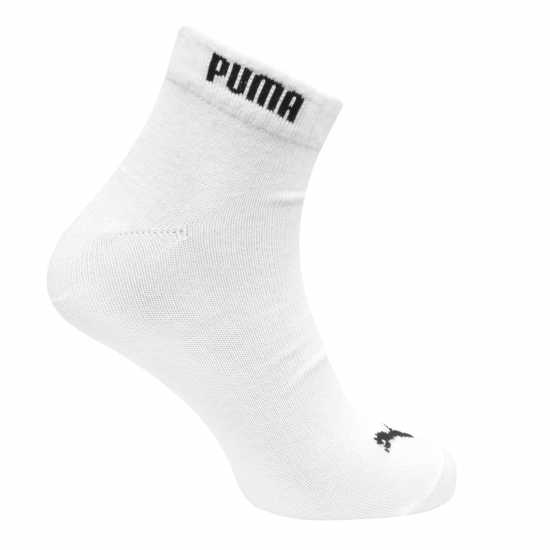 Puma 3Бр 3/4 Мъжки Чорапи 3 Pack Quarter Socks Mens Бяло Мъжки чорапи