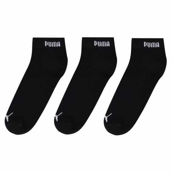 Мъжки чорапи Puma 3Бр 3/4 Мъжки Чорапи 3 Pack Quarter Socks Mens Черно Puma 3Бр 3/4 Мъжки Чорапи 3 Pack Quarter Socks Mens Черно Мъжки чорапи