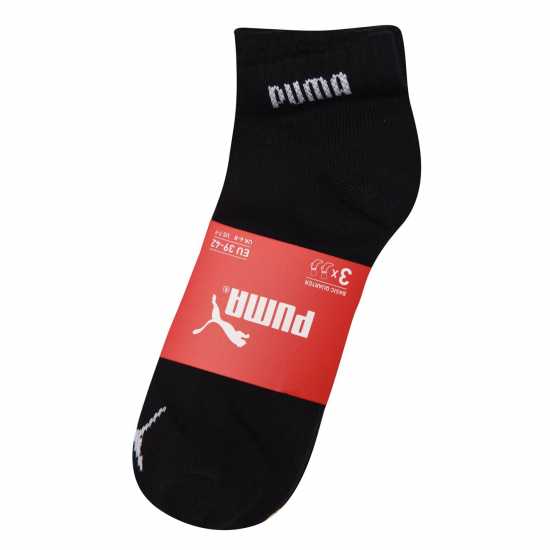 Мъжки чорапи Puma 3Бр 3/4 Мъжки Чорапи 3 Pack Quarter Socks Mens Черно Puma 3Бр 3/4 Мъжки Чорапи 3 Pack Quarter Socks Mens Черно Мъжки чорапи
