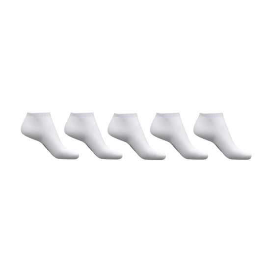 Мъжки чорапи Jack Wills 5Pk Ankle B Sn10 White Jack Wills 5Pk Ankle B Sn10 White Мъжки чорапи